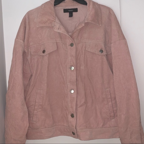 Light Pink Corduroy Trucker Jacket - Picture 10 of 10
